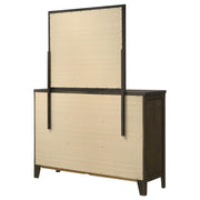 Wilkes 6-drawer Dresser and Mirror Dark Cocoa - detail 8