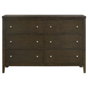 Wilkes 6-drawer Dresser Cabinet Dark Cocoa - detail 3