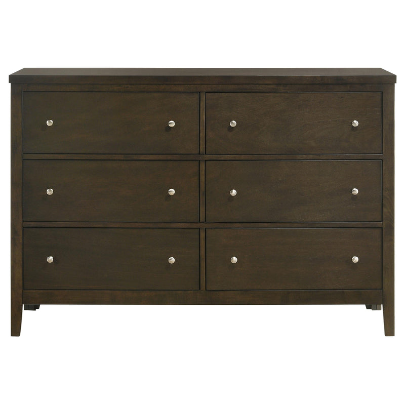 Wilkes 6-drawer Dresser Cabinet Dark Cocoa - detail 3