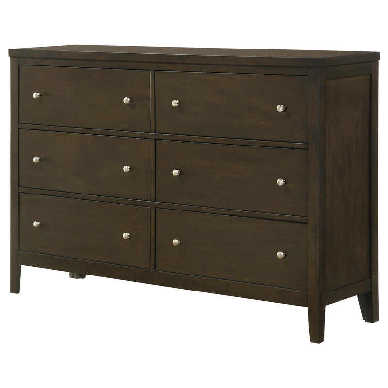 Wilkes 6-drawer Dresser Cabinet Dark Cocoa - detail 4