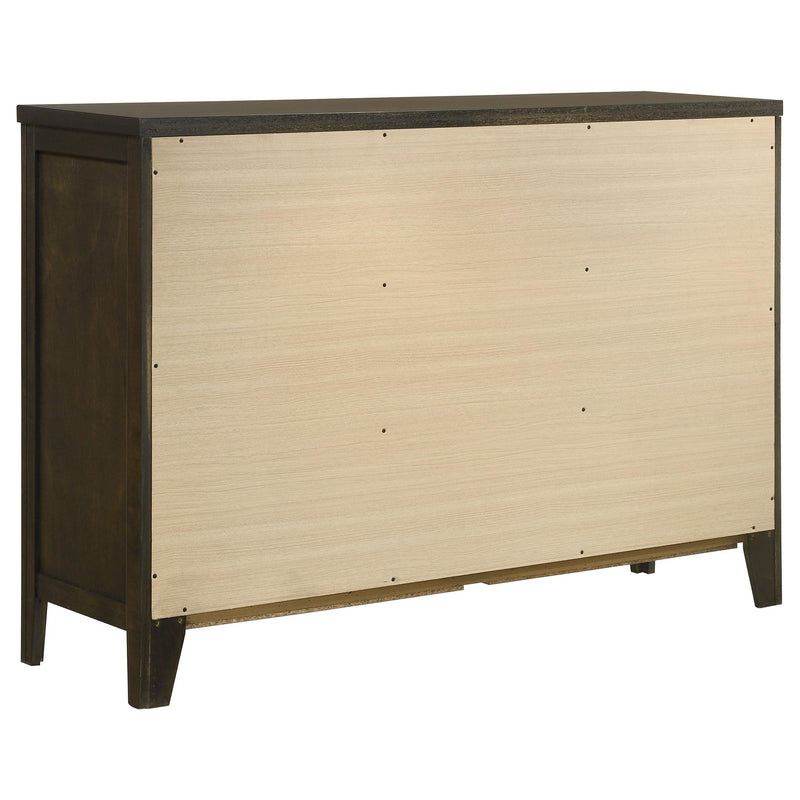 Wilkes 6-drawer Dresser Cabinet Dark Cocoa - detail 6