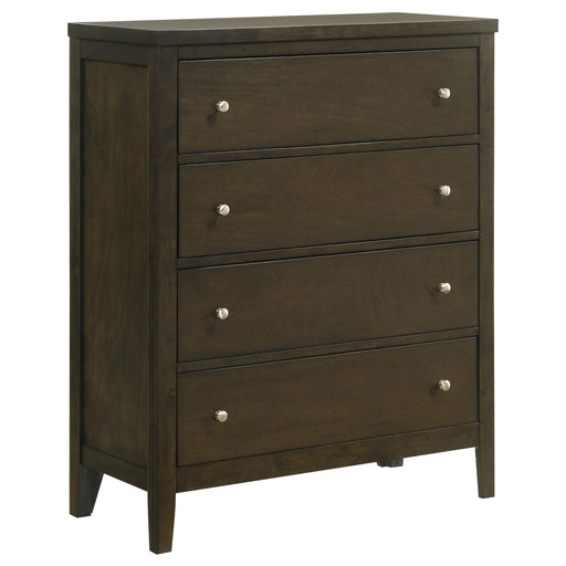 Wilkes 4-drawer Chest of Drawers Dark Cocoa - alternate view
