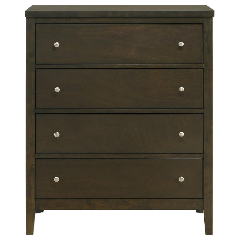 Wilkes 4-drawer Chest of Drawers Dark Cocoa - detail 3