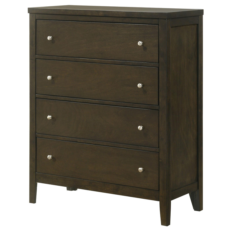 Wilkes 4-drawer Chest of Drawers Dark Cocoa - detail 4