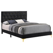Kendall Upholstered Queen Panel Bed Black - detail 3