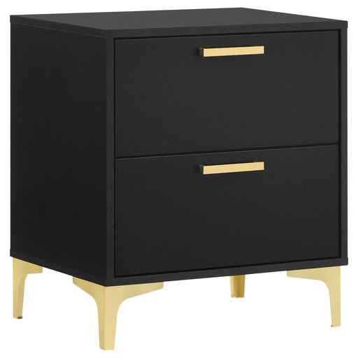 Kendall 2-drawer Nightstand Black - alternate view