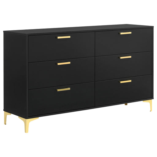 Kendall 6-drawer Dresser Black - alternate view
