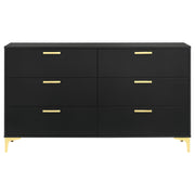 Kendall 6-drawer Dresser Black - detail 3