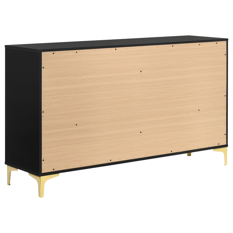 Kendall 6-drawer Dresser Black - detail 4