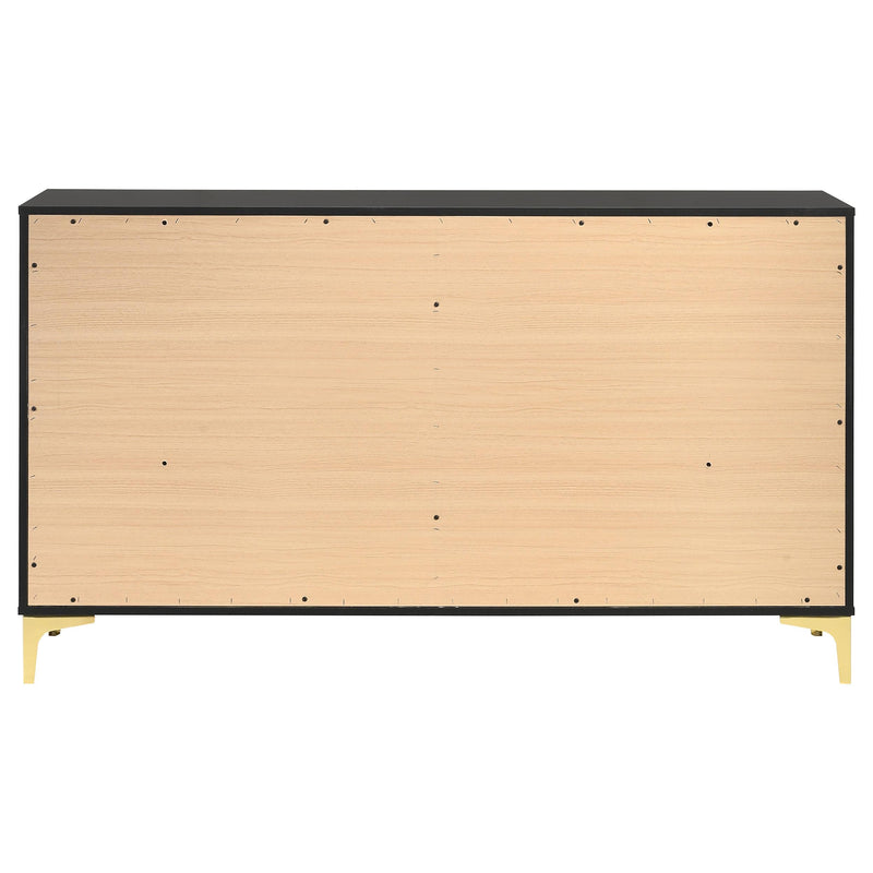 Kendall 6-drawer Dresser Black - detail 5