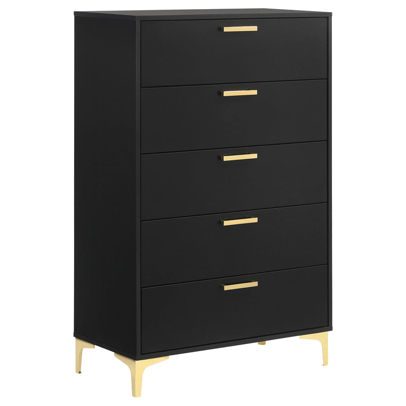 Kendall 5-drawer Bedroom Chest Black - alternate view