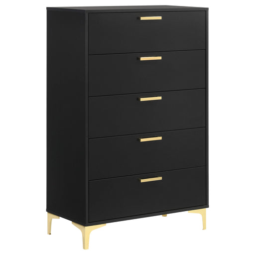Kendall 5-drawer Bedroom Chest Black - alternate view