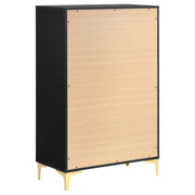 Kendall 5-drawer Bedroom Chest Black - detail 4
