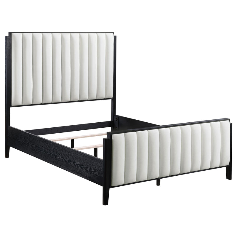 Brookmead 60-inch Upholstered Queen Bed Black - alternate view