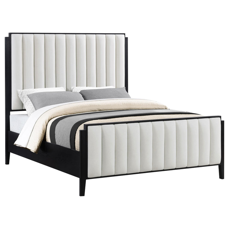 Brookmead 60-inch Upholstered Queen Bed Black - detail 3