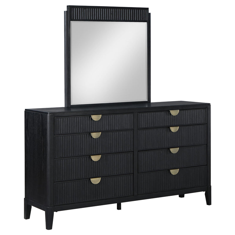 Brookmead 8-drawer Dresser with Mirror Black - alternate view
