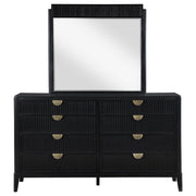 Brookmead 8-drawer Dresser with Mirror Black - detail 3