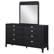 Brookmead 8-drawer Dresser with Mirror Black - detail 4