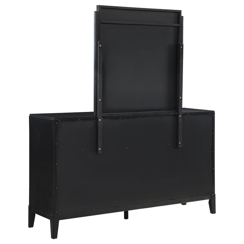 Brookmead 8-drawer Dresser with Mirror Black - detail 6