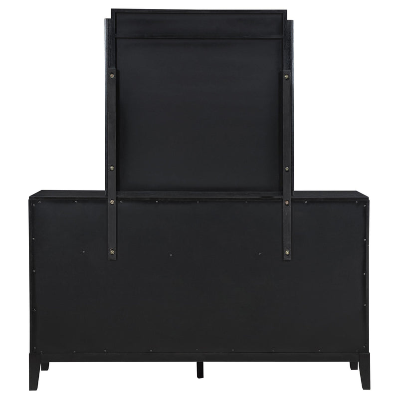 Brookmead 8-drawer Dresser with Mirror Black - detail 7