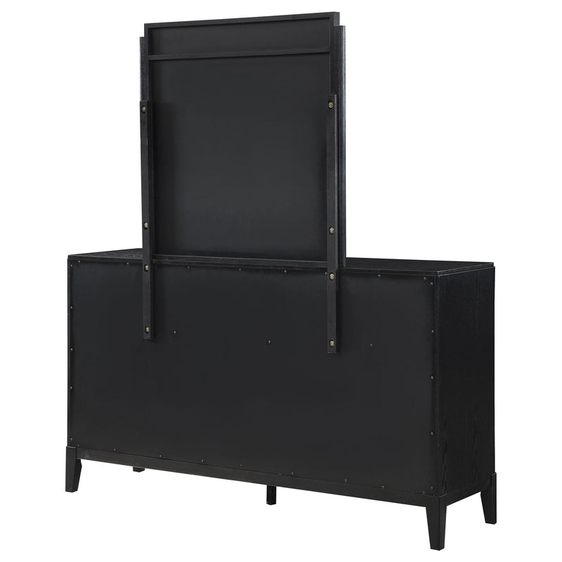 Brookmead 8-drawer Dresser with Mirror Black - detail 8
