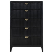 Brookmead 5-drawer Bedroom Chest Black - detail 3