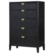 Brookmead 5-drawer Bedroom Chest Black - detail 4