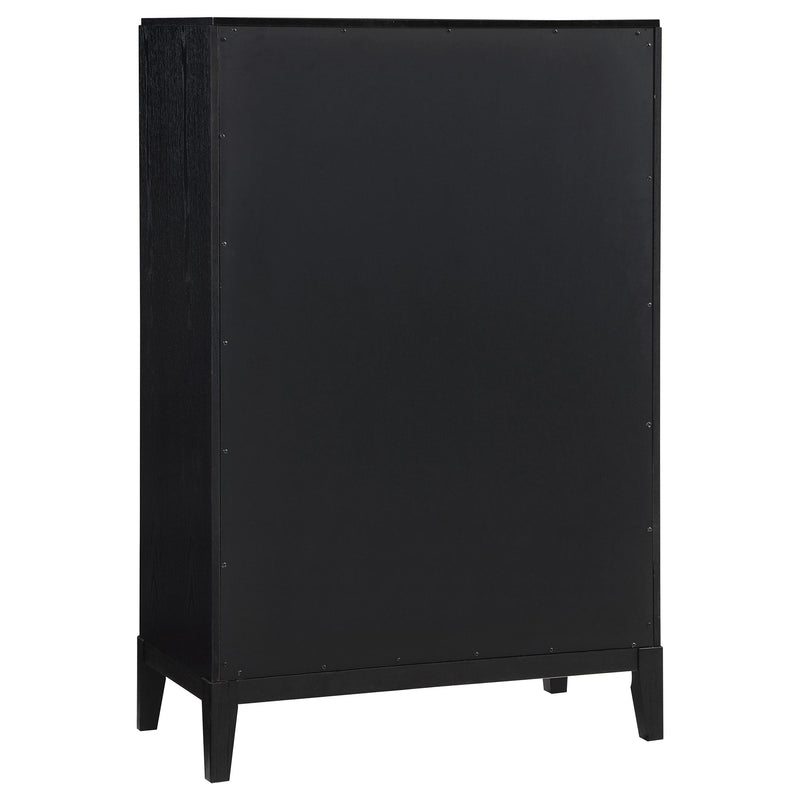 Brookmead 5-drawer Bedroom Chest Black - detail 6