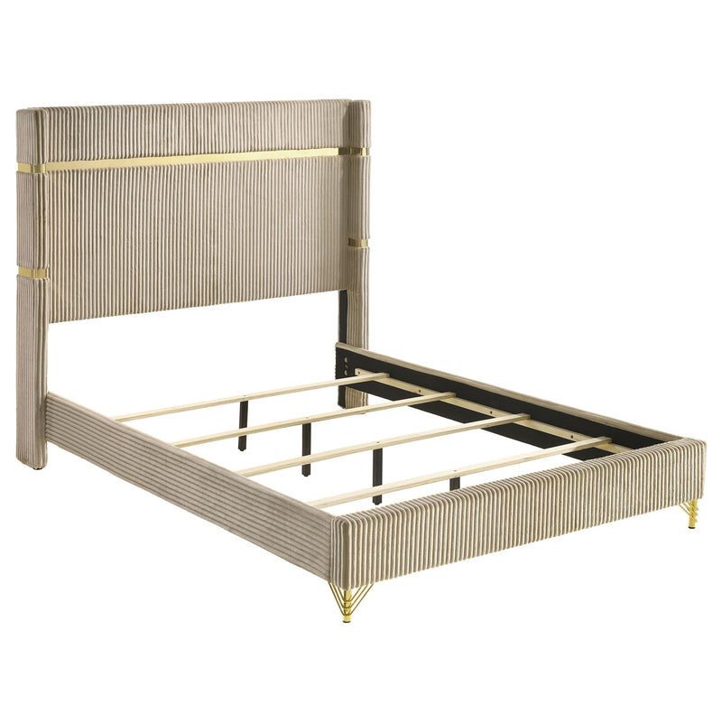 Lucia 5-piece Queen Bedroom Set Beige and White - detail 3