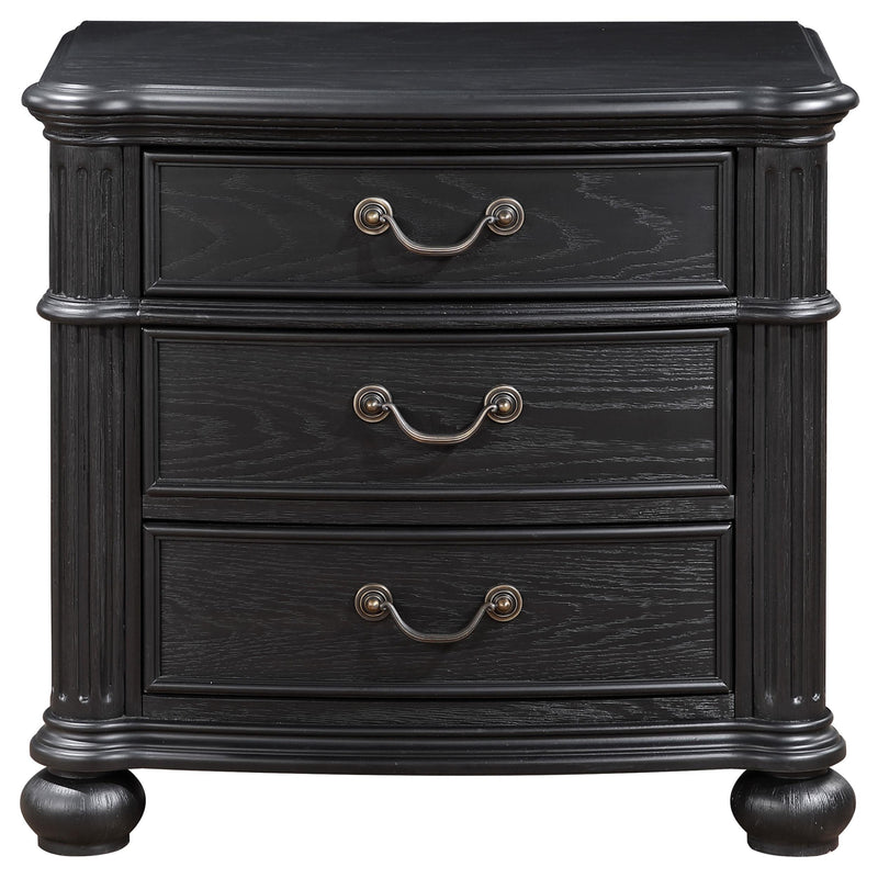 Celina 3-drawer Nightstand Black - detail 3