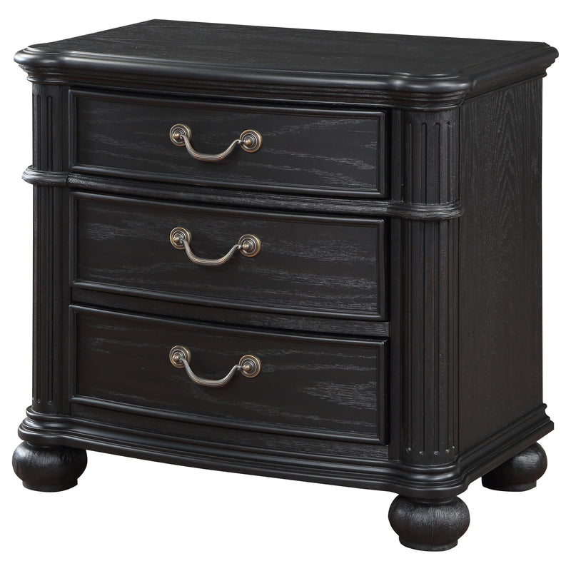 Celina 3-drawer Nightstand Black - detail 4