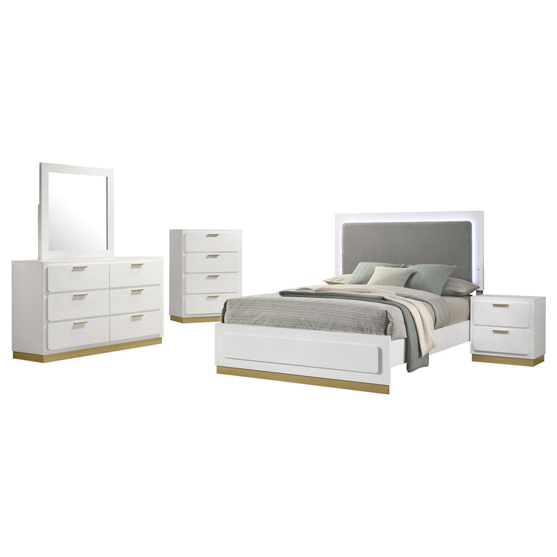 Caraway 5-piece Queen Bedroom Set White - alternate view