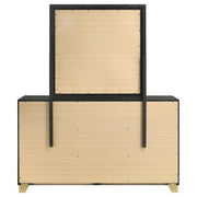 Caraway 6-drawer Dresser with Mirror Black - detail 7