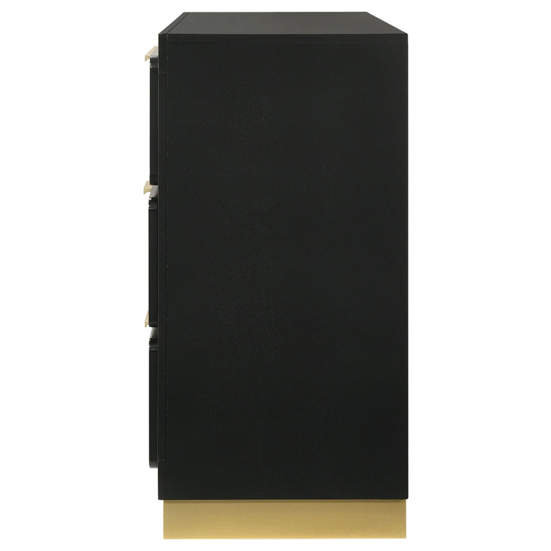 Caraway 6-drawer Dresser Black - detail 5
