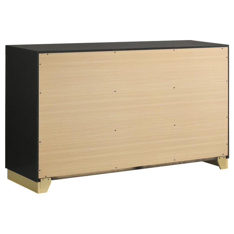 Caraway 6-drawer Dresser Black - detail 6
