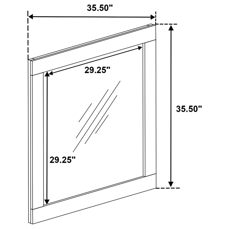 Caraway Dresser Mirror Black - detail 4