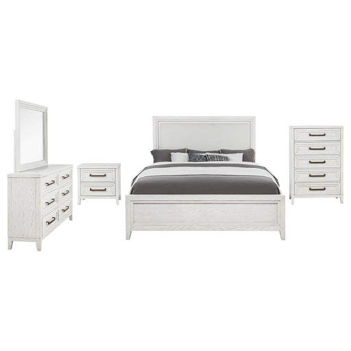 Marielle 5-piece Queen Bedroom Set Distressed White - alternate view
