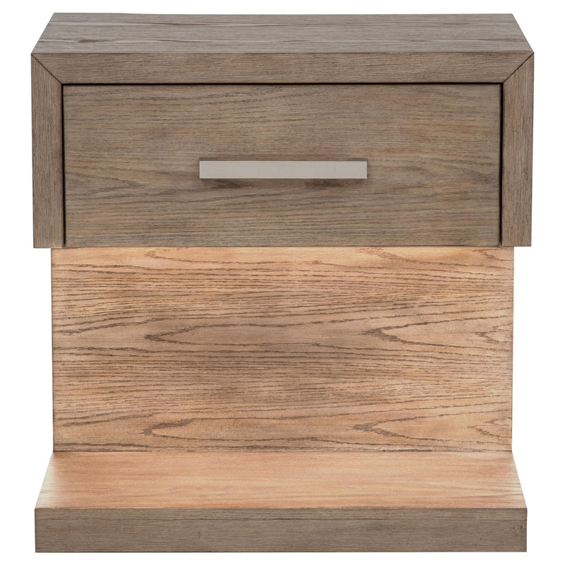 Kenora 1-drawer Nightstand Bedside Table Barley Brown - detail 3