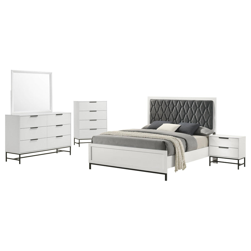 Sonora 5-piece Queen Bedroom Set White - alternate view