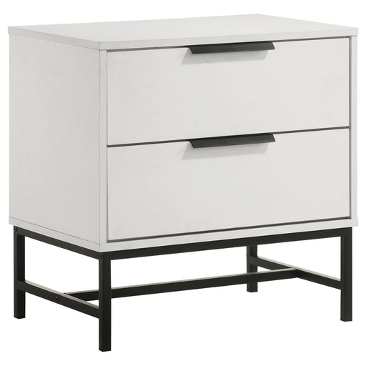 Sonora 2-drawer Nightstand Bedside Table White - alternate view