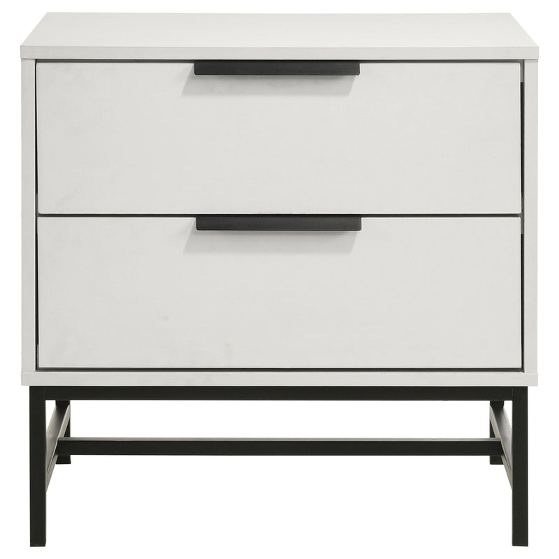 Sonora 2-drawer Nightstand Bedside Table White - detail 3