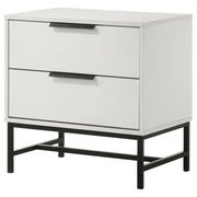 Sonora 2-drawer Nightstand Bedside Table White - detail 4