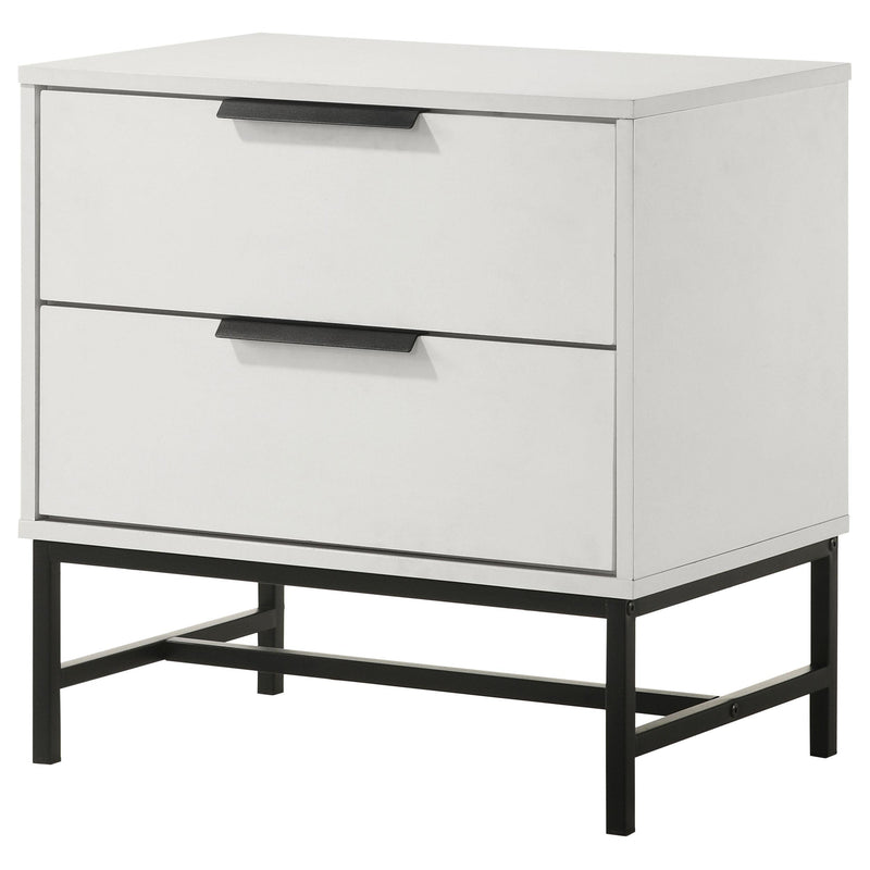 Sonora 2-drawer Nightstand Bedside Table White - detail 4