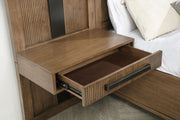 Terrace Eastern King Wall Panel Storage Bed Ash Brown - detail 6