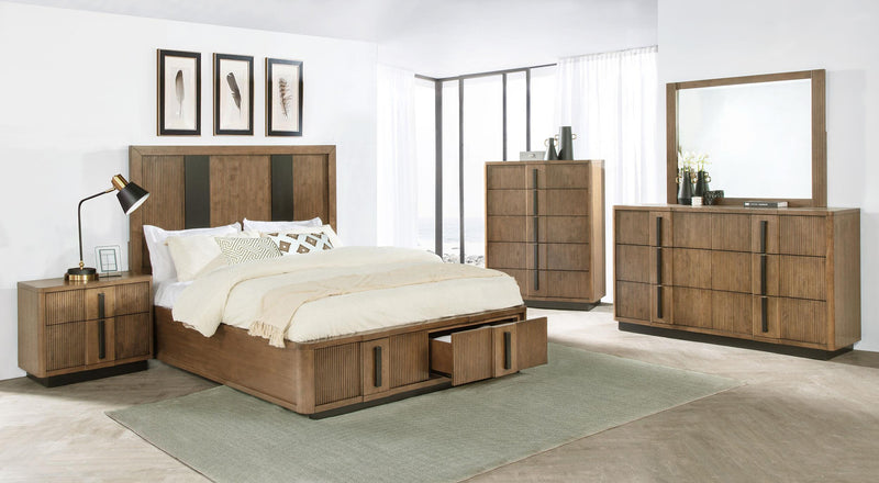 Terrace 2-drawer Eastern King Storage Bed Ash Brown - detail 8