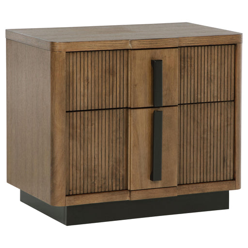 Terrace 2-drawer Nightstand Bedside Table Ash Brown - alternate view