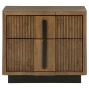 Terrace 2-drawer Nightstand Bedside Table Ash Brown - detail 3