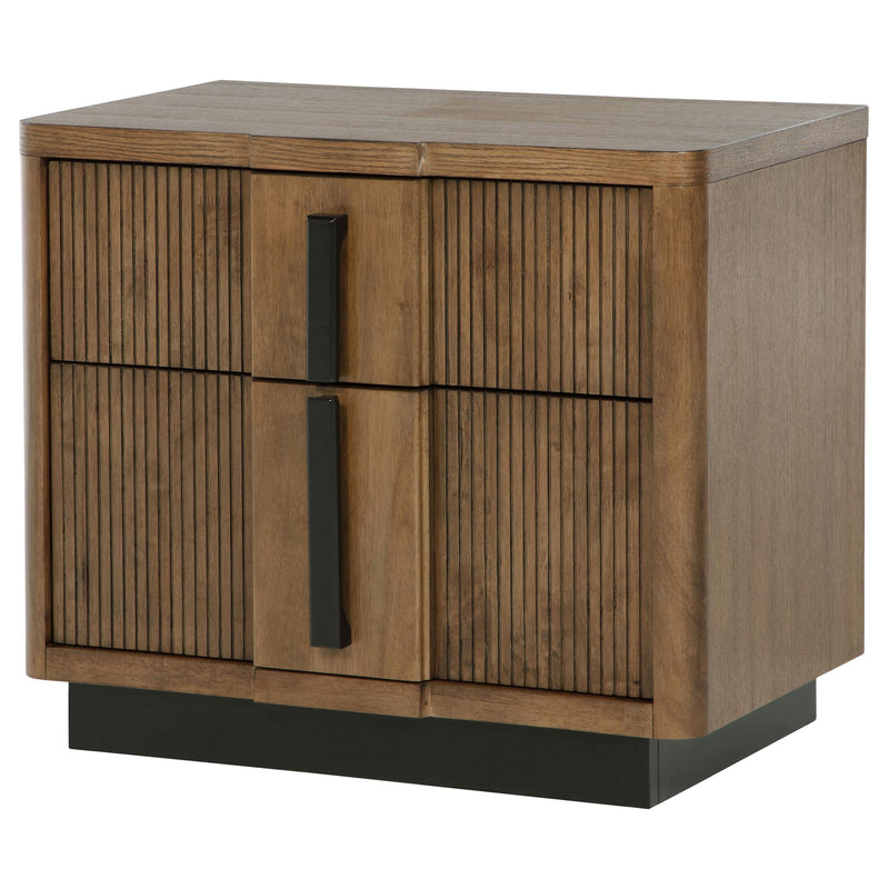 Terrace 2-drawer Nightstand Bedside Table Ash Brown - detail 4