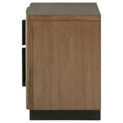 Terrace 2-drawer Nightstand Bedside Table Ash Brown - detail 5