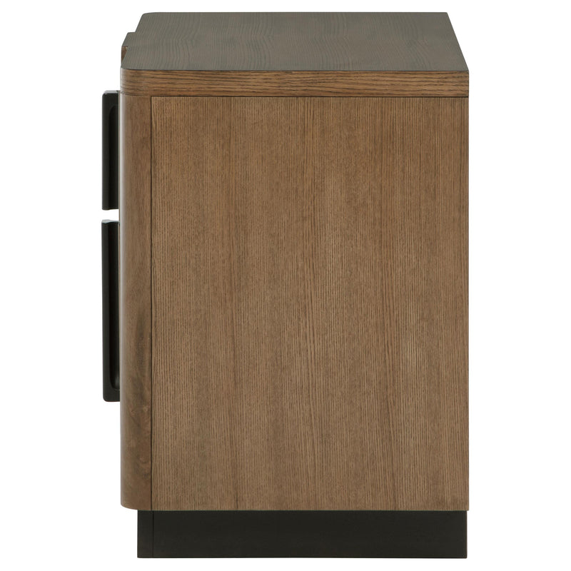 Terrace 2-drawer Nightstand Bedside Table Ash Brown - detail 5